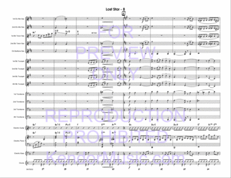 Lost Star (Full Score) Jazz Ensemble scores gallery preview page 9