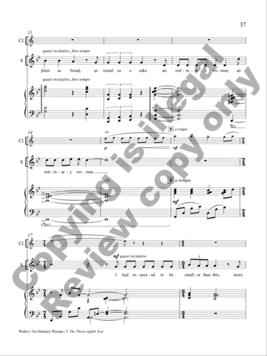 No Ordinary Woman! Clarinet scores gallery preview page 20