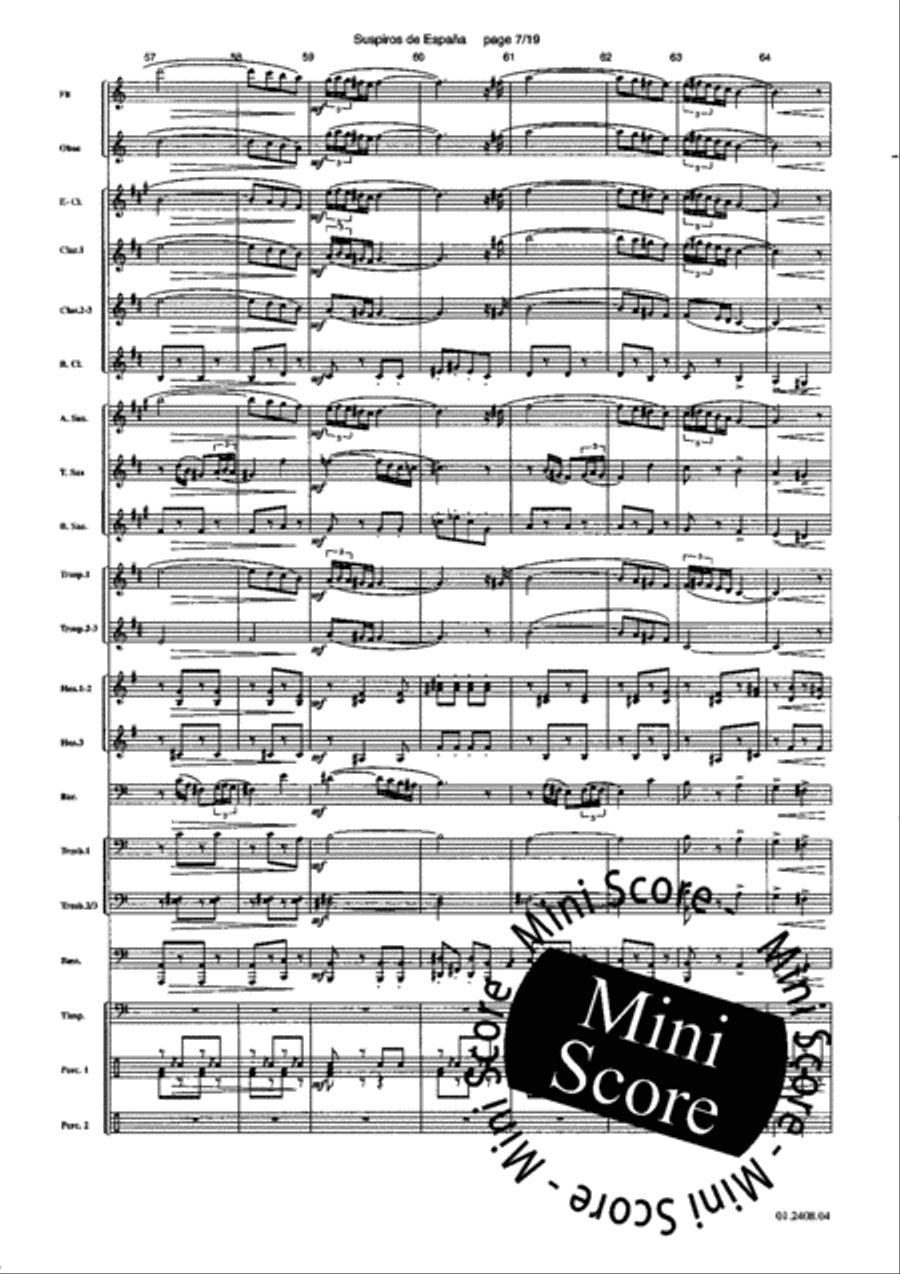 Suspiros de Espana Concert Band scores gallery preview page 11