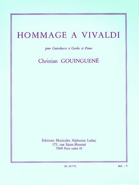 Hommage A Vivaldi - Double Bass And Piano