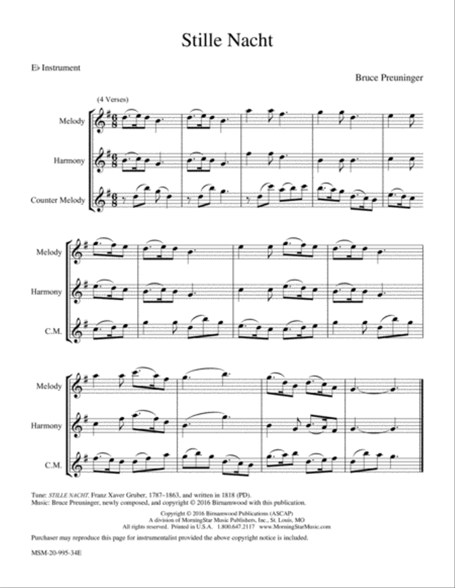Stille Nacht Piano and Keyboard scores gallery preview page 3