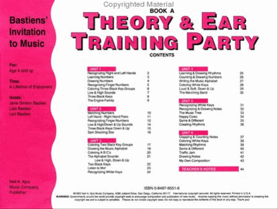 Theory & Ear Training Party Book A Piano Method scores gallery preview page 2