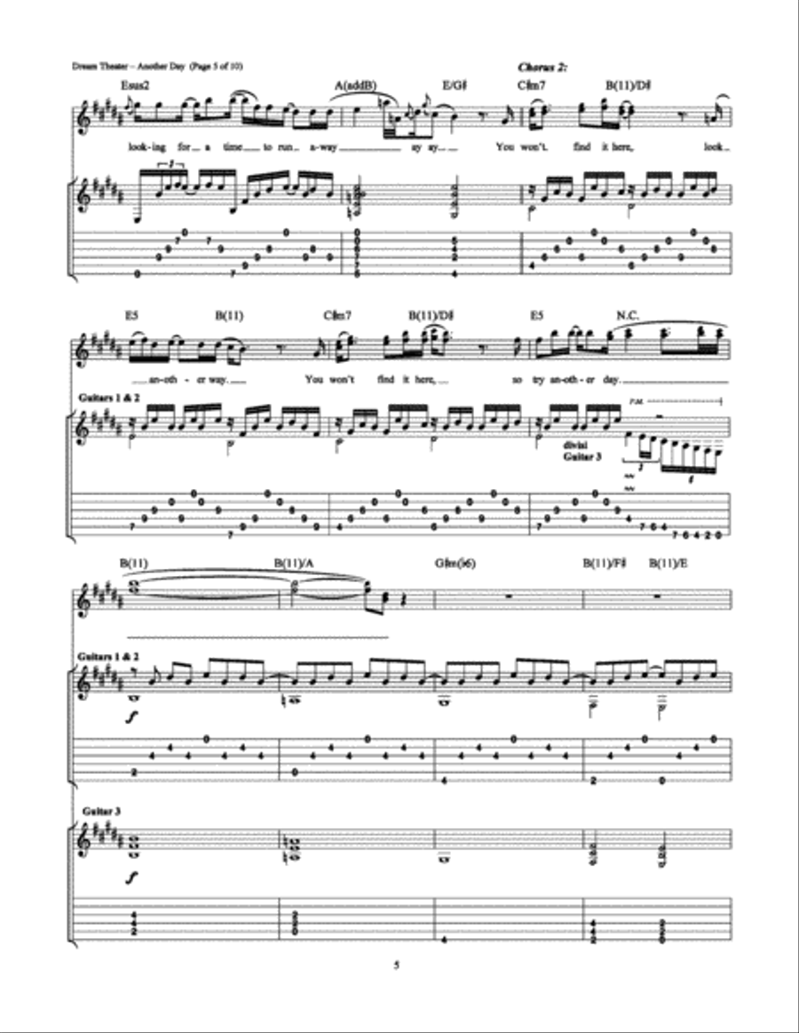 Another Day Electric Guitar scores gallery preview page 5