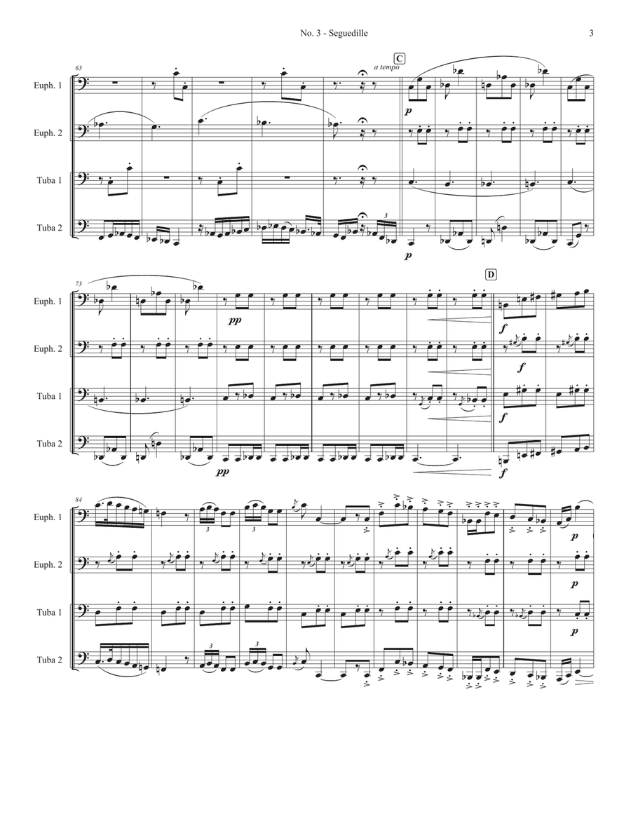 Seguedilla from Carmen Brass Ensemble scores gallery preview page 3