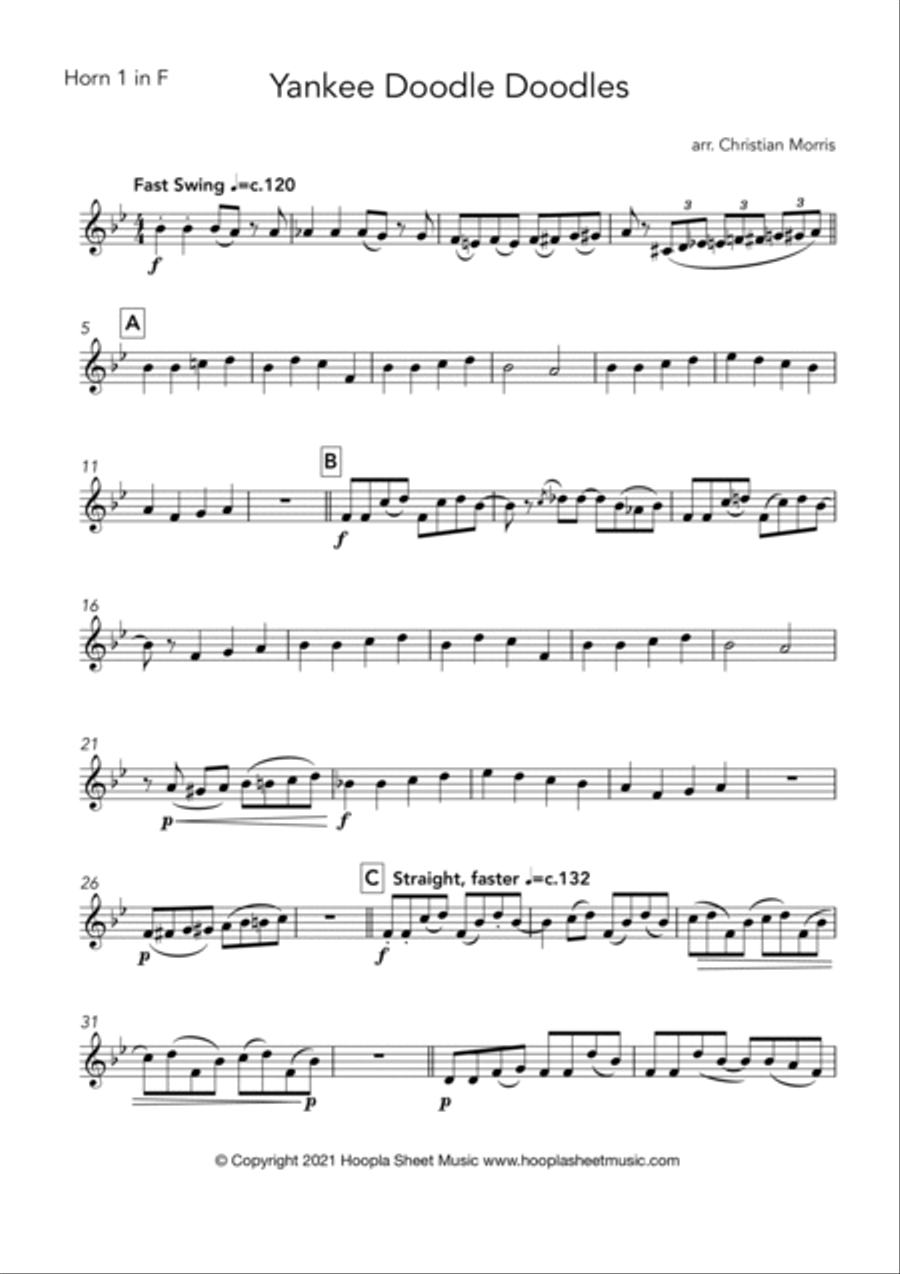 Yankee Doodle Doodles Brass Duet scores gallery preview page 4