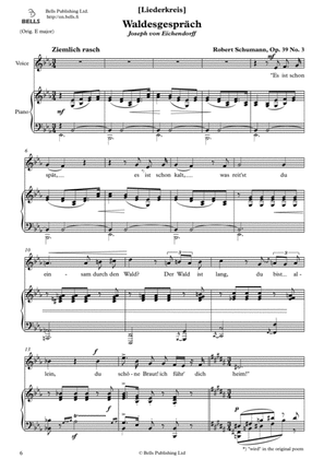 Waldesgesprach, Op. 39 No. 3 (E-flat Major)