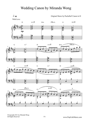 Wedding Canon - Romantic Wedding Piano Music in D Key (New Popular Version)
