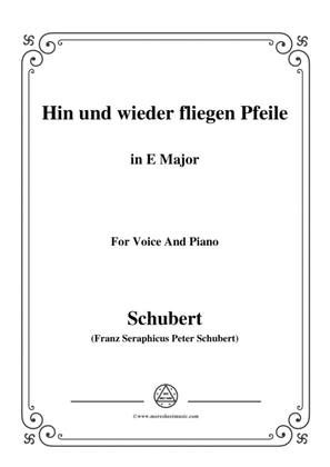Schubert-Hin und wieder fliegen Pfeile,in E Major,for Voice&Piano