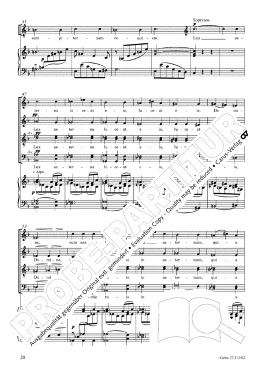 Requiem - church version (Requiem. Fassung mit kleinem Orchester) 4-Part scores gallery preview page 21