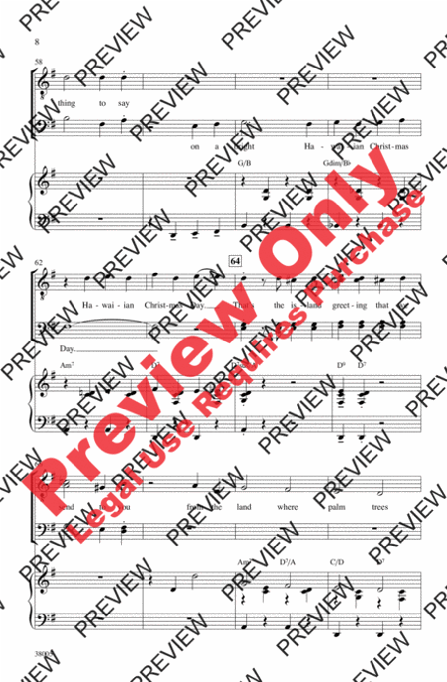 Mele Kalikimaka Men's Choir scores gallery preview page 8