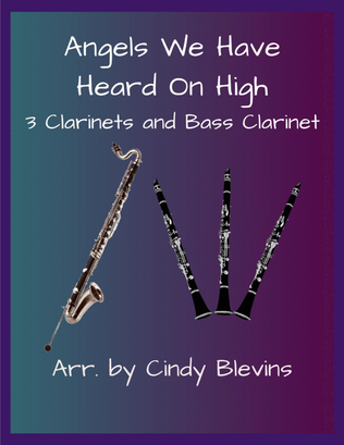 Book cover for Angels We Have Heard On High, for Three Clarinets and Bass Clarinet
