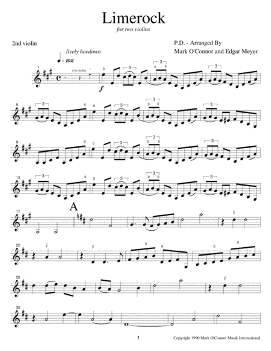 Limerock (violin 2 part - two violins) String Duet scores gallery preview page 4