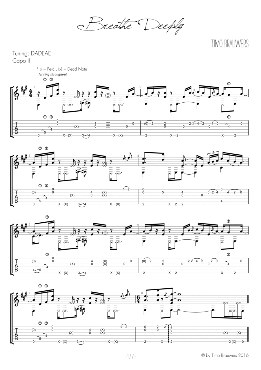 Breathe Deeply Breathe Deeply Acoustic Guitar scores gallery preview page 1
