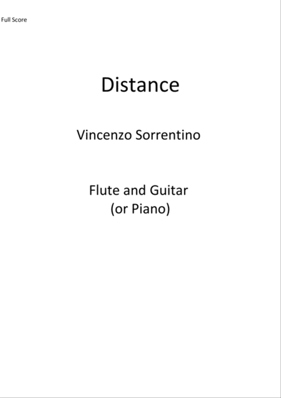 Distance Distance Flute scores gallery preview page 1