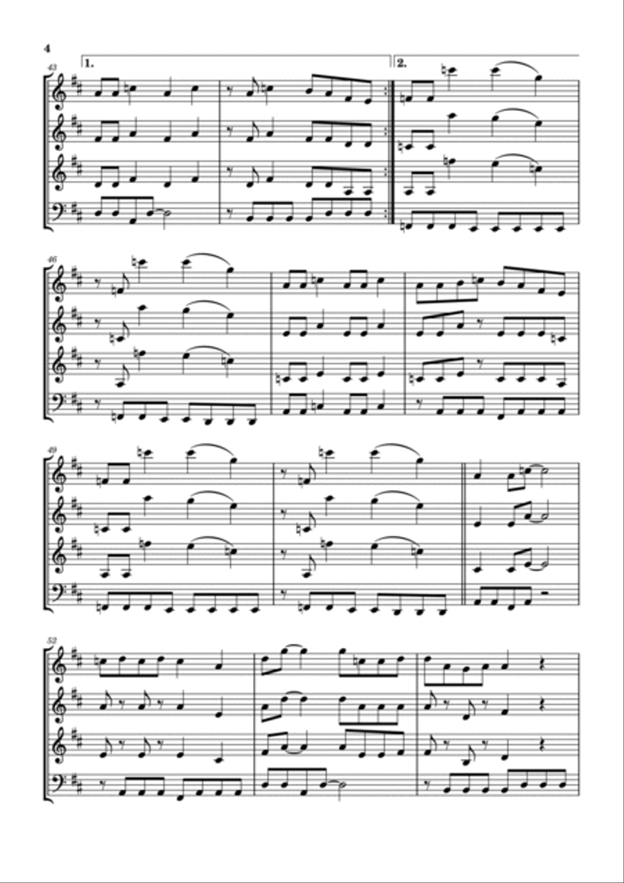 Kick Kick Woodwind Quartet scores gallery preview page 5