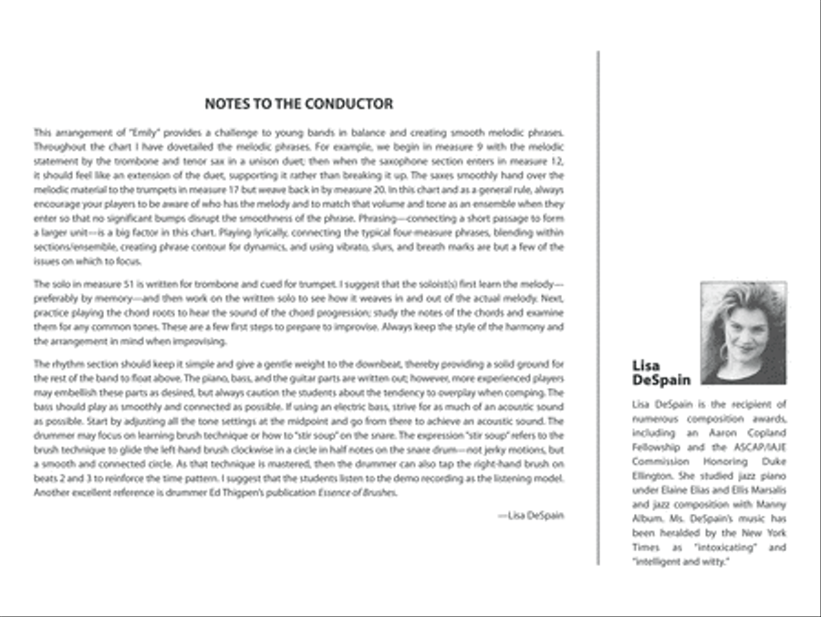 Emily Jazz Ensemble scores gallery preview page 3