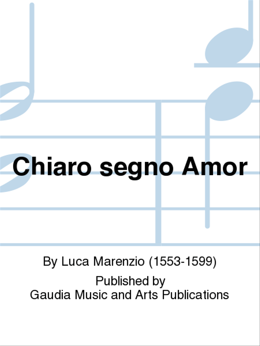 Chiaro segno Amor SATTB scores gallery preview page 1