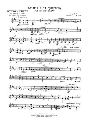 Brahms's 1st Symphony, 4th Movement: B-flat Tenor Saxophone