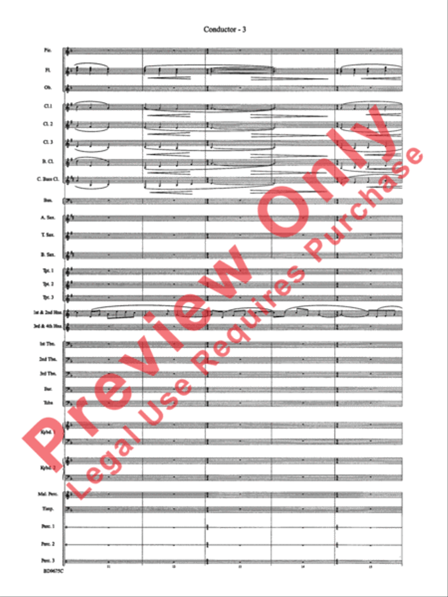 Twelve Seconds to the Moon Concert Band scores gallery preview page 6