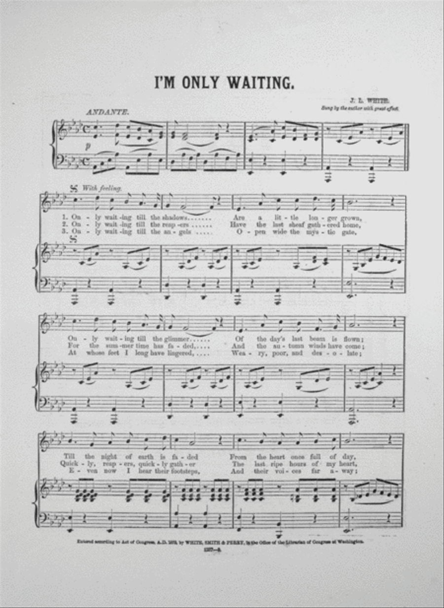 I'm Only Waiting. Song and Chorus Choir scores gallery preview page 2