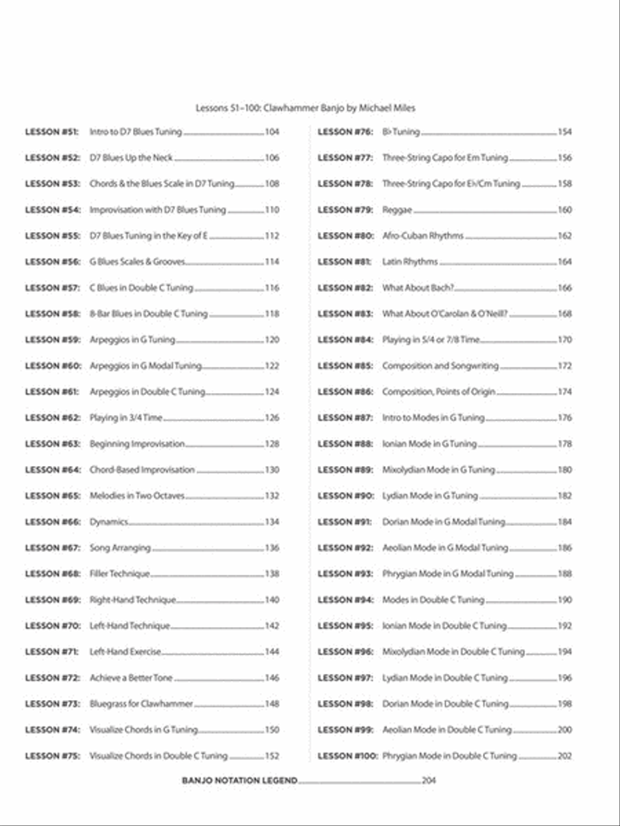 100 Banjo Lessons Guitar Tablature scores gallery preview page 3