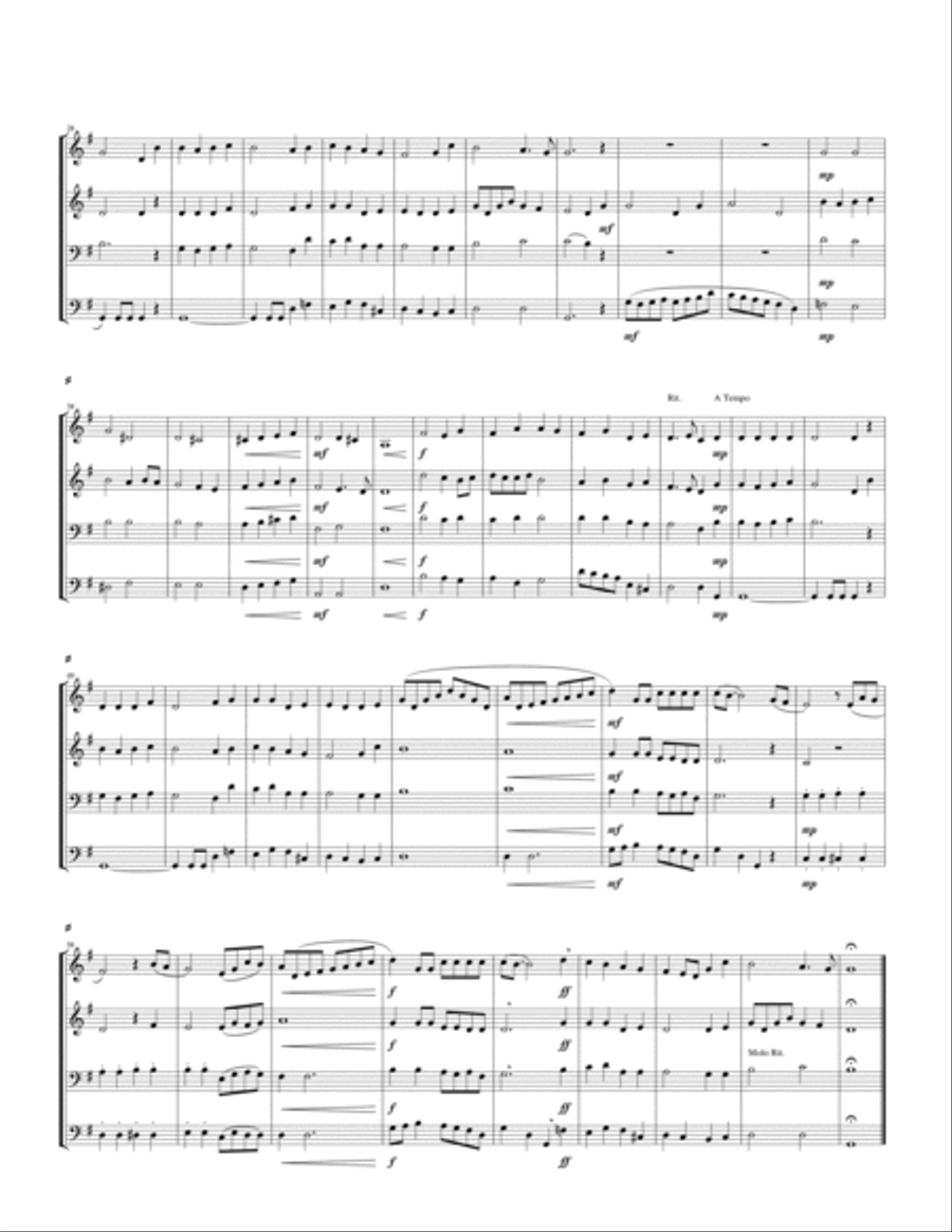 O Come All Ye Faithful O Come All Ye Faithful Brass Quartet scores gallery preview page 3