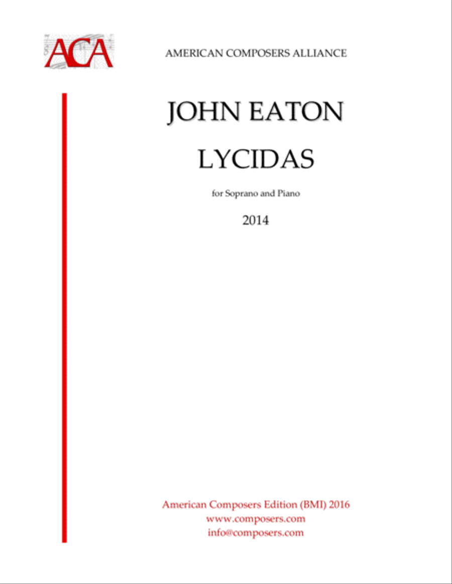 [Eaton] Lycidas Voice Solo scores gallery preview page 1
