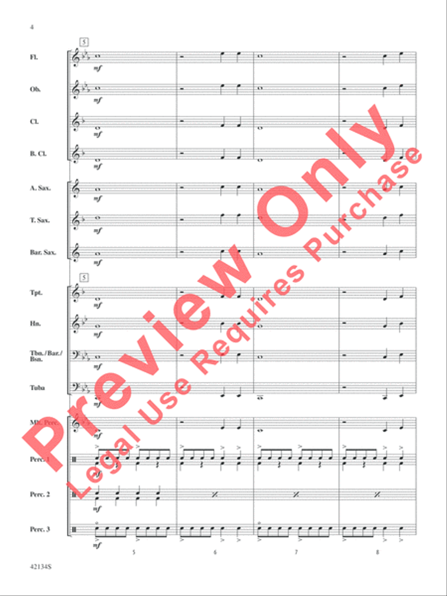 Warp Speed Concert Band scores gallery preview page 4