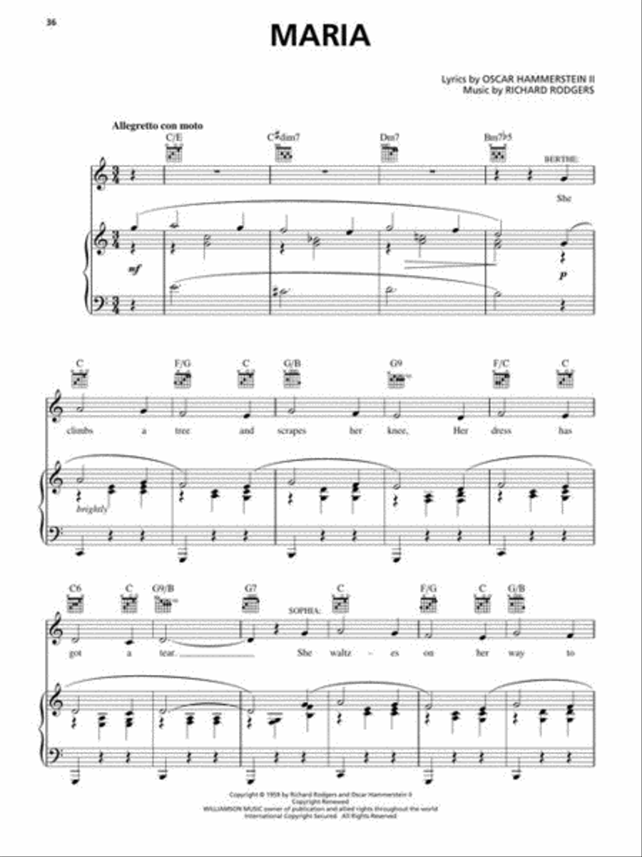 The Sound of Music Piano, Vocal scores gallery preview page 6
