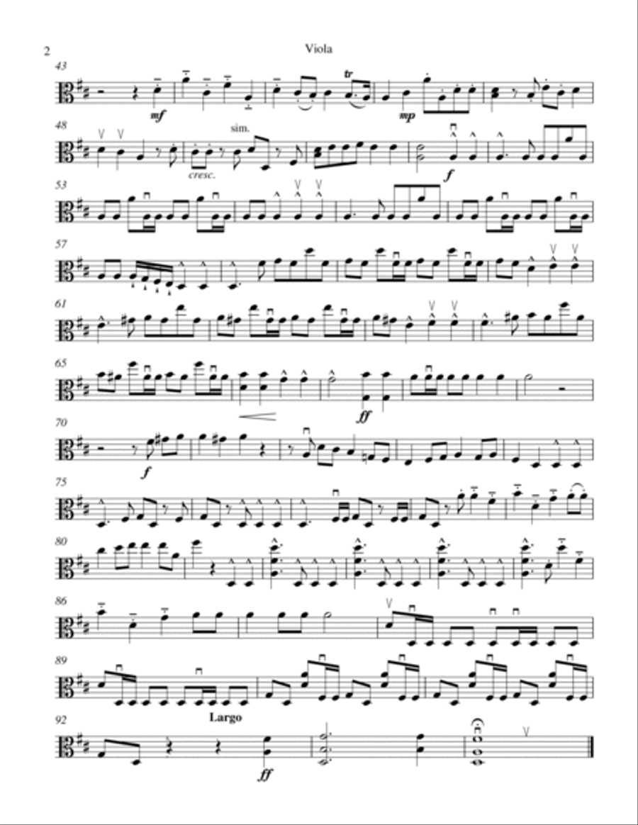 Hallelujah from Messiah String Quartet scores gallery preview page 6