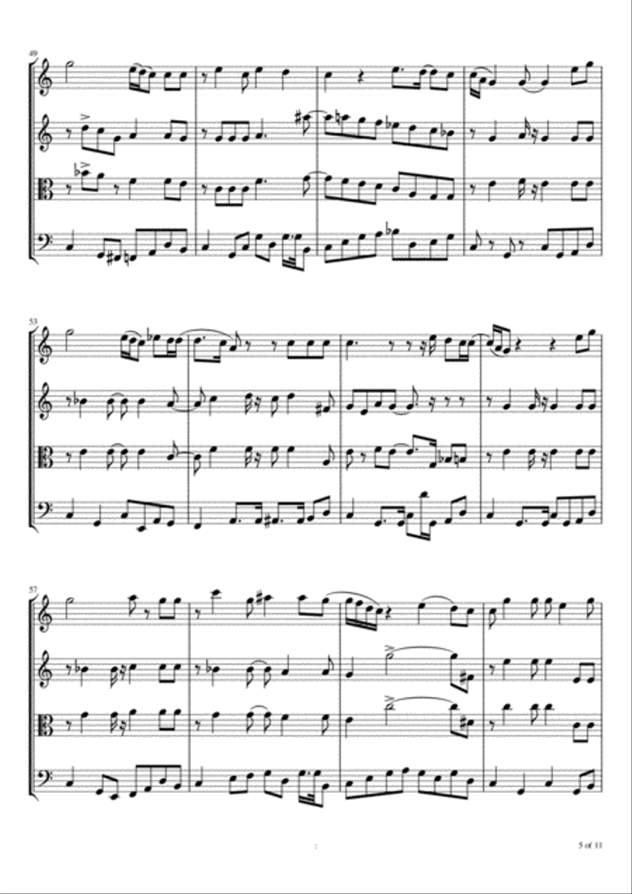 Gone At Last Gone At Last String Quartet scores gallery preview page 6