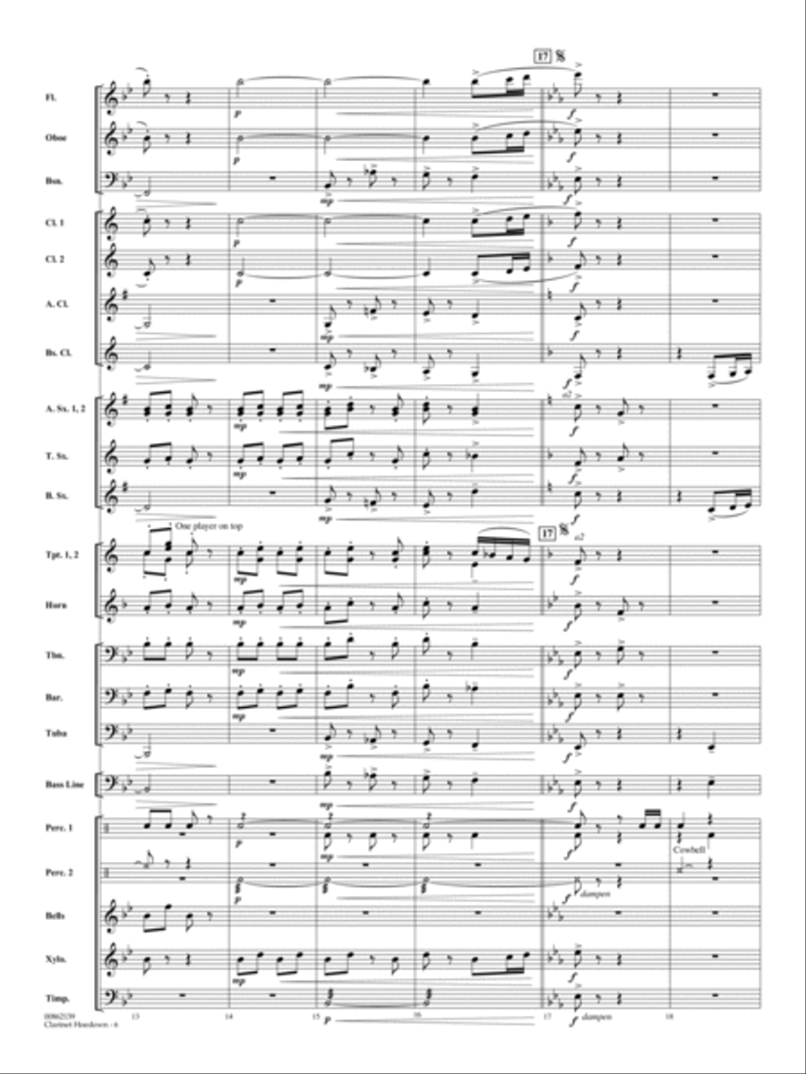 Clarinet Hoedown - Conductor Score (Full Score) Concert Band scores gallery preview page 5