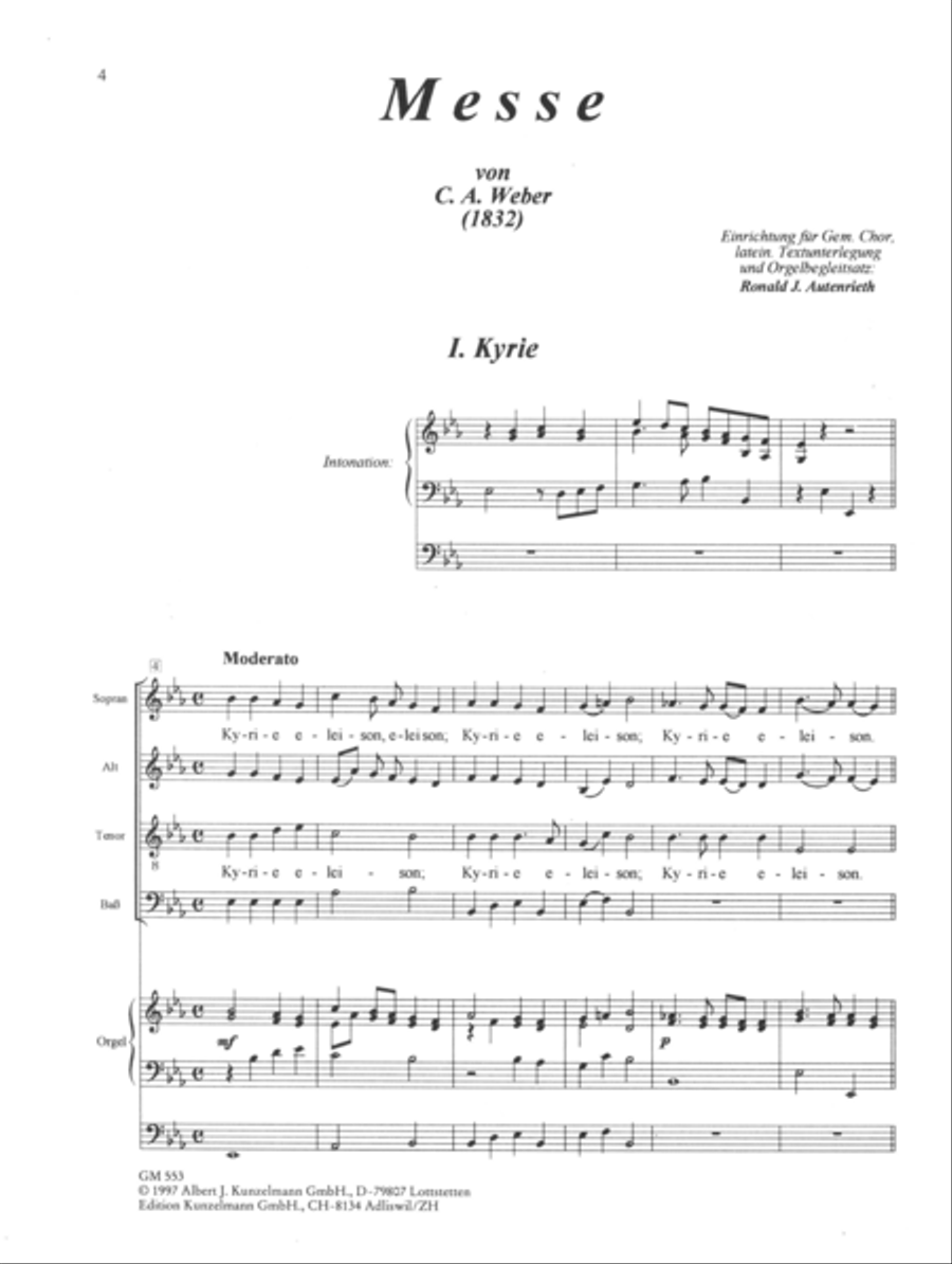 Mass for choir and organ 4-Part scores gallery preview page 2