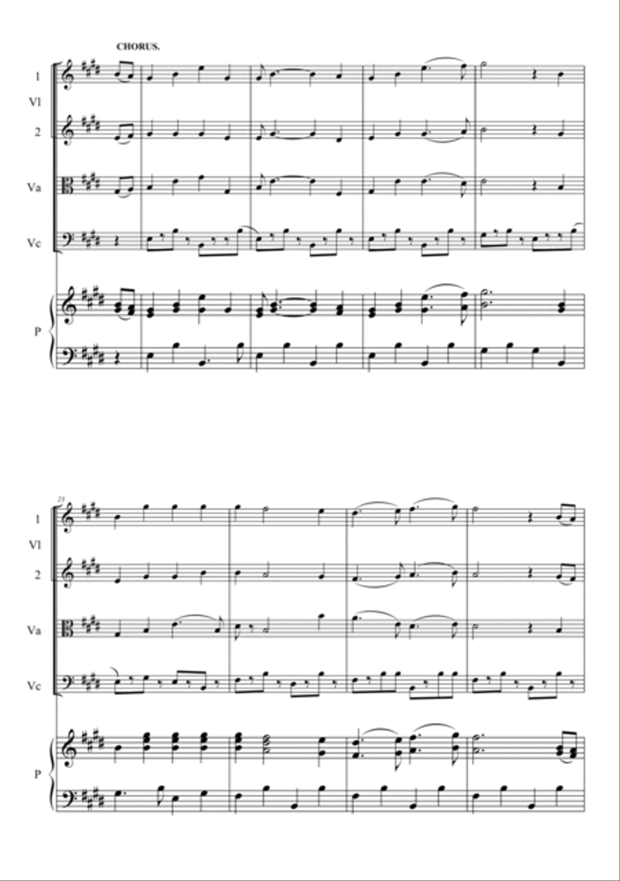 Yellow Rose of Texas Piano Quintet scores gallery preview page 3