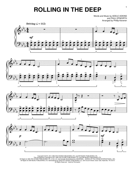 Rolling In The Deep [Classical version] (arr. Phillip Keveren)