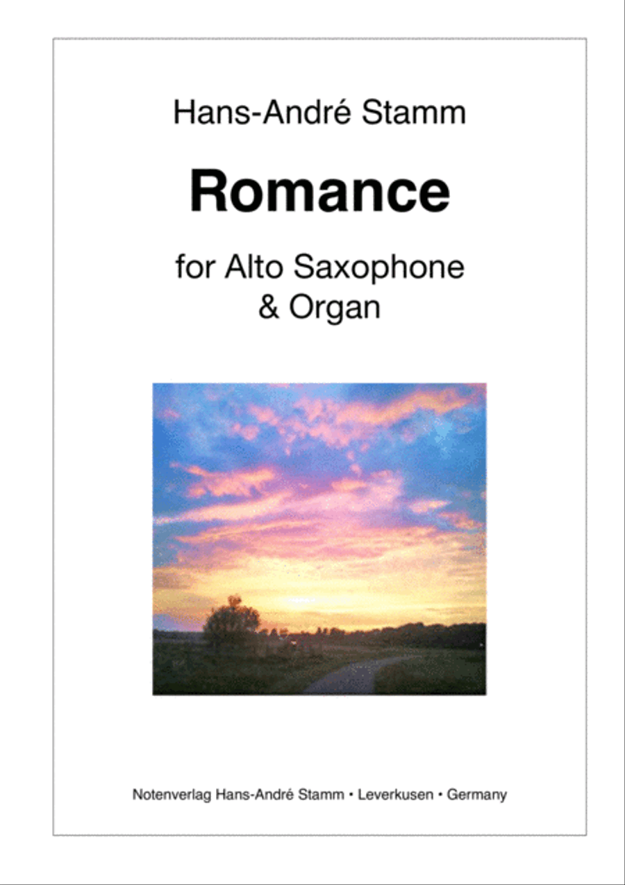 Romance for Alto Saxophone and Organ Romance for Alto Saxophone and Organ Woodwind Duet scores gallery preview page 1