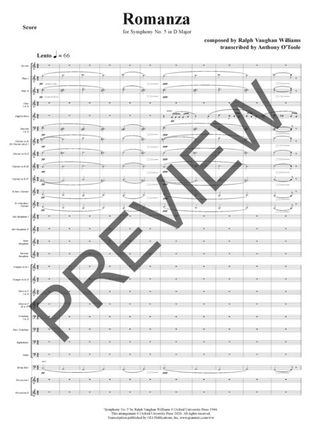 Romanza from Symphony No. 5 (Symphonic Series) - Full Score Only image number null