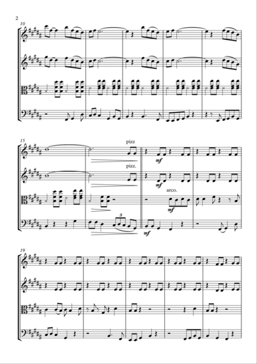 Don't Worry, Be Happy Don't Worry, Be Happy String Quartet scores gallery preview page 2