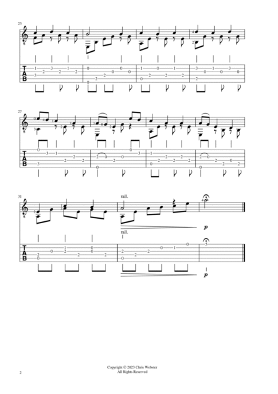 Six More Folk Songs for Easy Guitar Acoustic Guitar scores gallery preview page 2