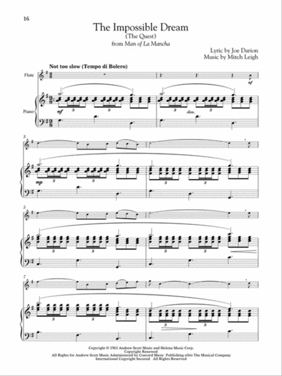 Broadway Songs for Classical Players – Flute and Piano Flute Solo scores gallery preview page 4