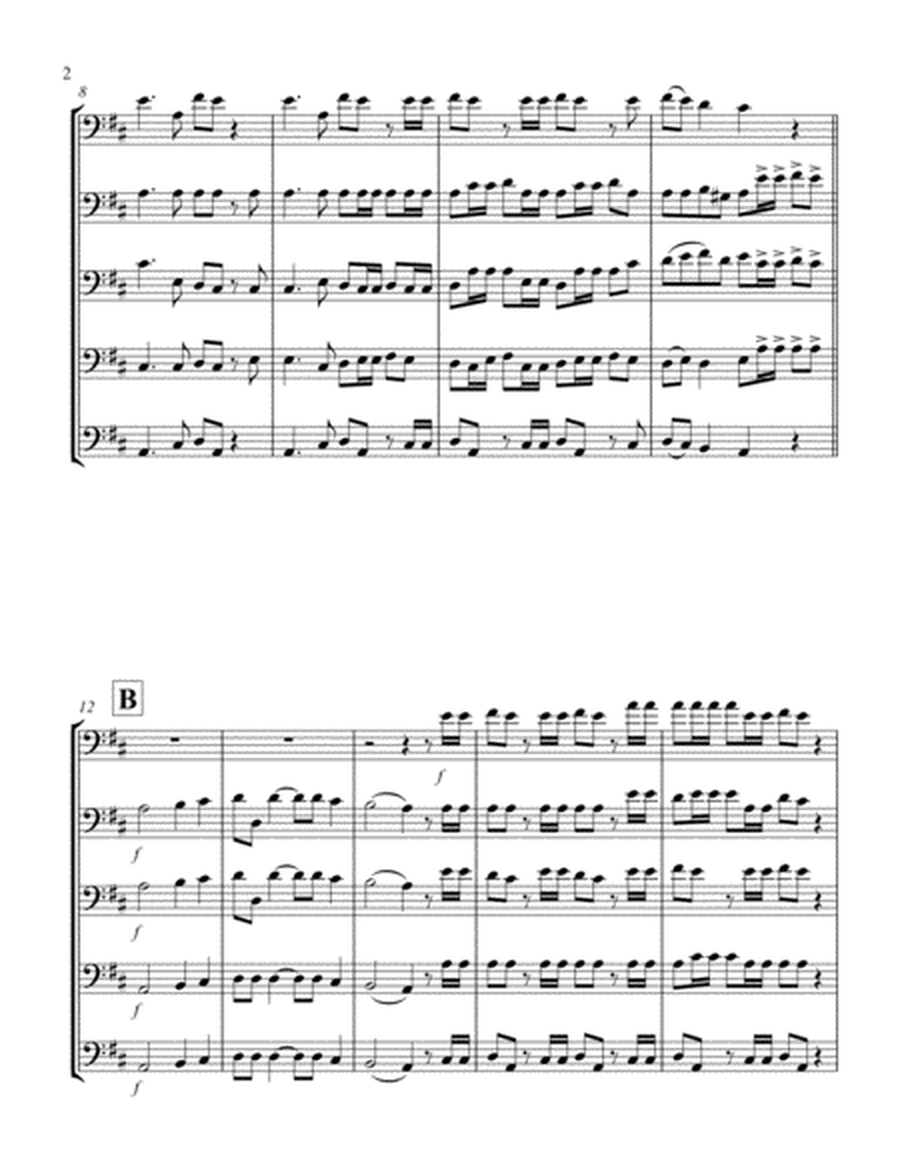 Hallelujah (from "Messiah") (D) (Trombone Quintet)