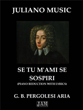 Book cover for SE TU M'AMI,SE SOSPIRI (PIANO REDUCTION WITH LYRICS) - G. B. PERGOLESI