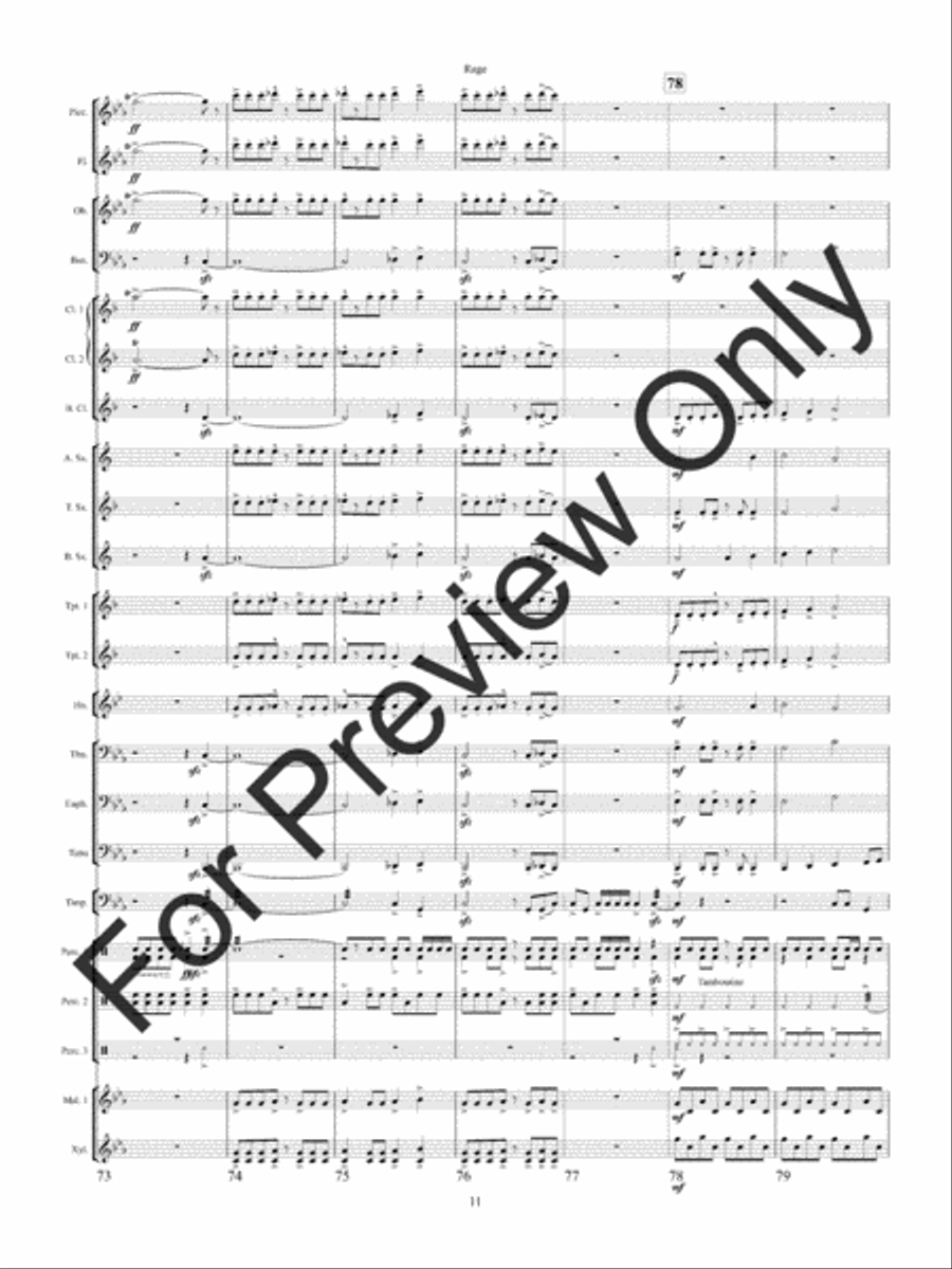 Rage Rage Concert Band scores gallery preview page 14