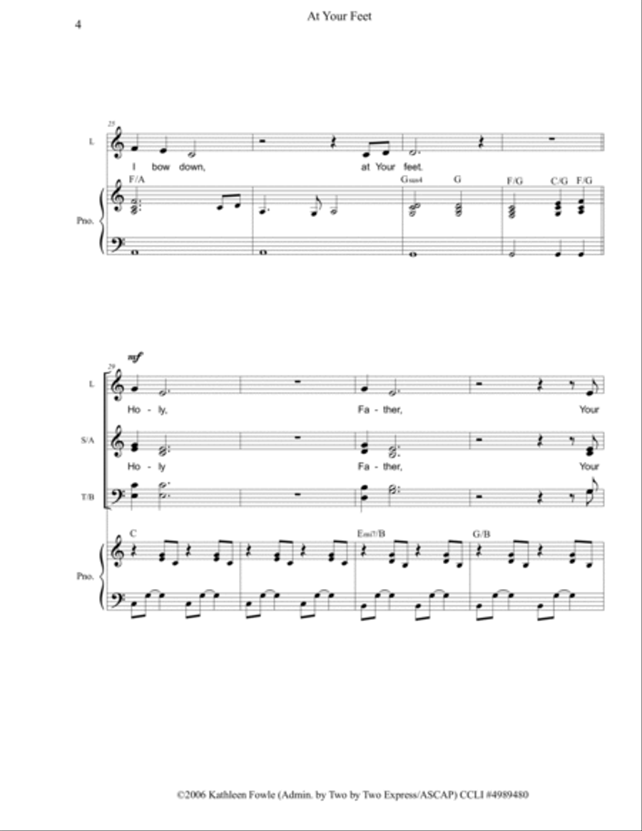 At Your Feet 4-Part scores gallery preview page 5