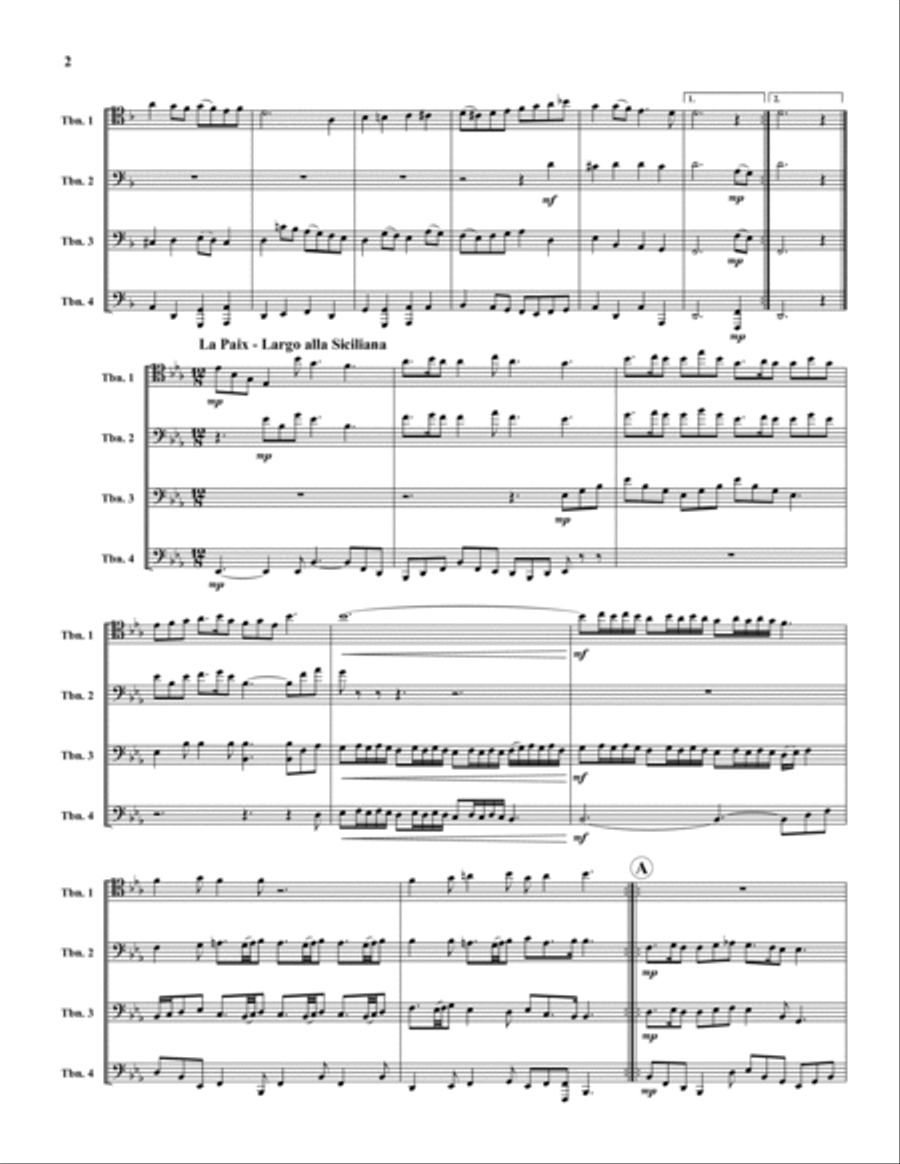 Royal Fireworks Suite Royal Fireworks Suite Trombone Quartet scores gallery preview page 2