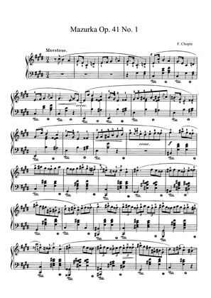 Book cover for Chopin Mazurka Op. 41 No. 1-4