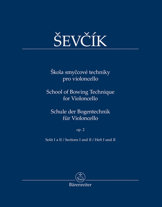 Book cover for School of Bowing Technique for Violoncello, op. 2