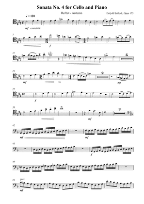 Sonata No. 4 for Cello and Piano, Opus 175 (Cello Part)