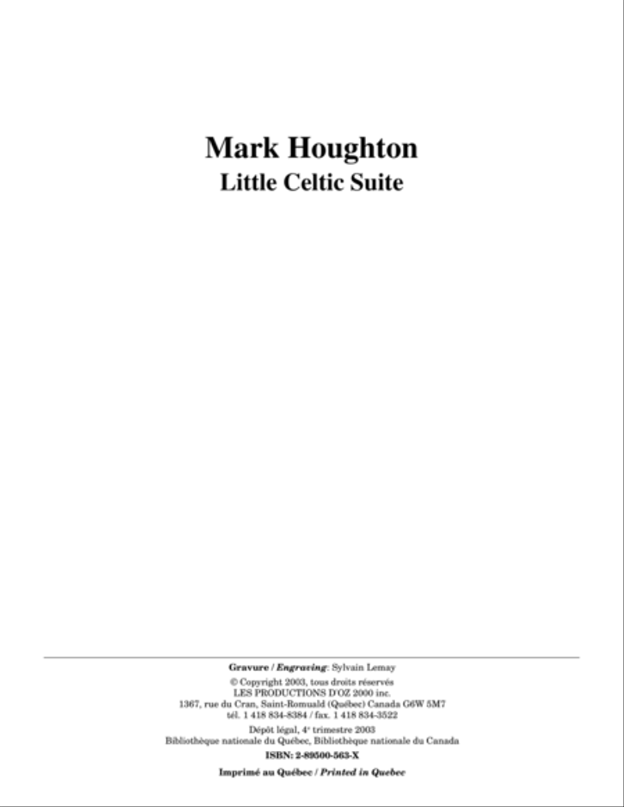 Little Celtic Suite Classical Guitar scores gallery preview page 1