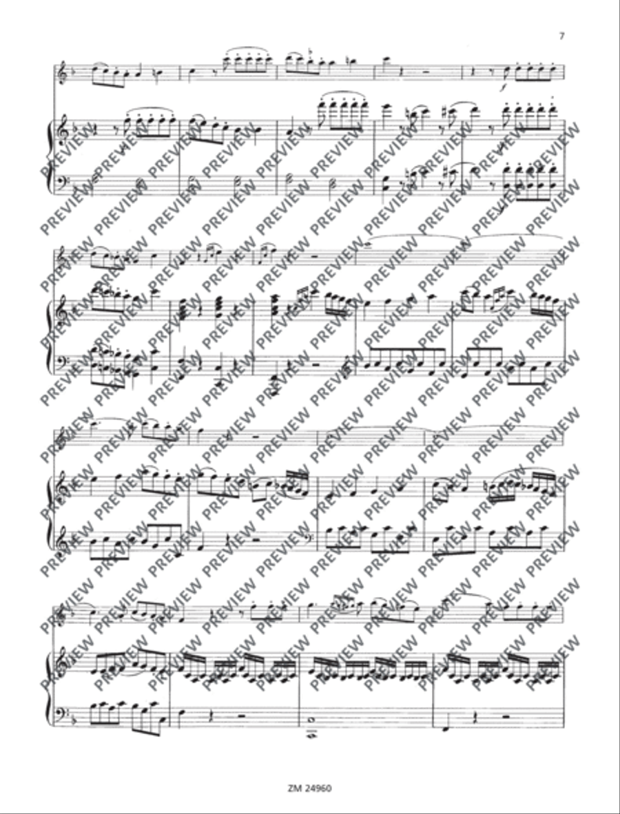 Sonata F major KV 376 (374d) Flute Solo scores gallery preview page 8